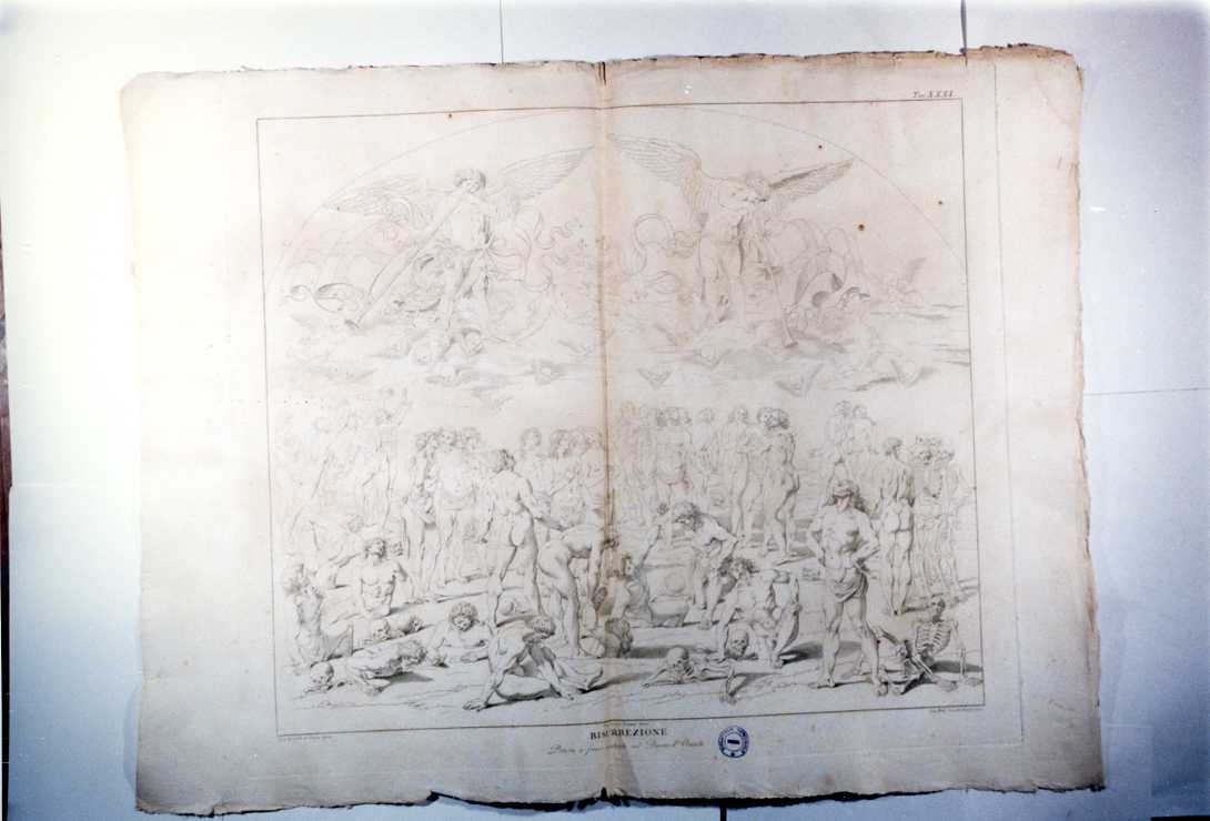 RESURREZIONE (stampa, serie) di Signorelli Luca, Leonetti Giovan Battista, Cencioni Carlo (sec. XVIII)