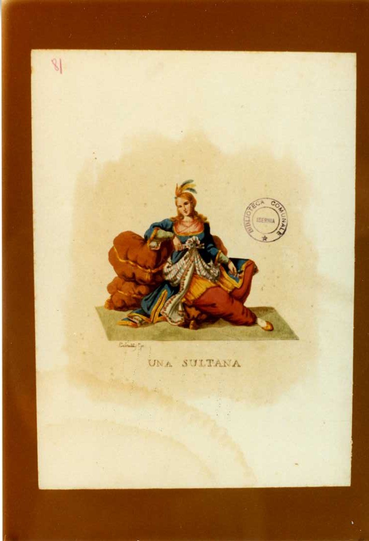 SULTANA (stampa a colori tagliata, serie) di Labruzzi L (prima metà sec. XIX)