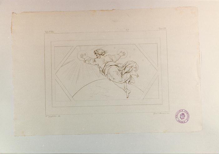 CREAZIONE DEL SOLE E DELLA LUNA (stampa tagliata, serie) di Sanzio Raffaello, Marcucci Giuseppe, Guglielmi Paolo (sec. XIX)