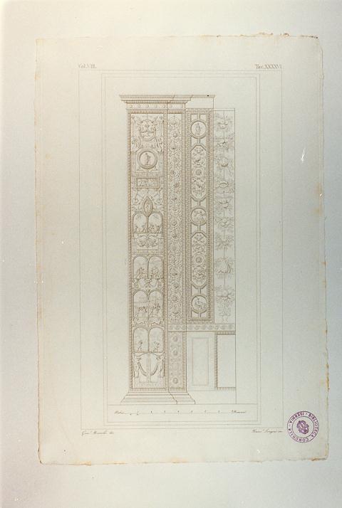 GROTTESCHE E SCENE ALLEGORICHE (stampa tagliata, serie) di Sanzio Raffaello, Sangeni Francesco, Bianchi Giuseppe (sec. XIX)