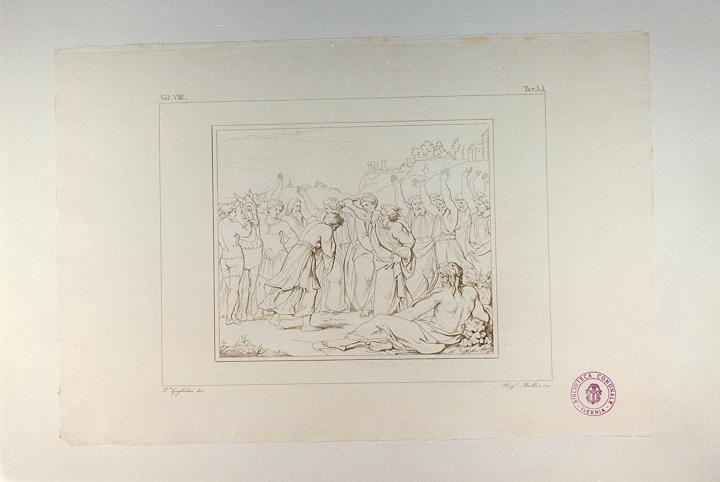 SALOMONE CONSACRATO RE (stampa tagliata, serie) di Sanzio Raffaello, Bullica Reginaldo, Guglielmi Paolo (sec. XIX)