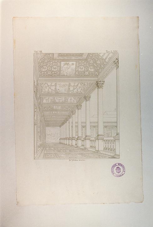 VEDUTA DEL TERZO LOGGIATO (stampa tagliata, serie) di Fontana Giacomo (sec. XIX)