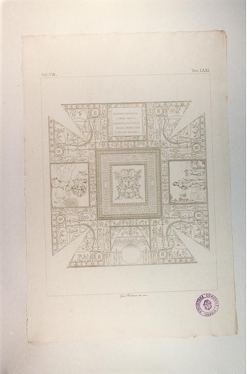 VELA DEL TERZO LOGGIATO (stampa tagliata, serie) di Giovanni da Udine, Fontana Giacomo (sec. XIX)