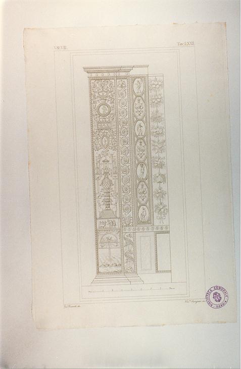 GROTTESCHE E SCENE ALLEGORICHE (stampa tagliata, serie) di Giovanni da Udine, Sangeni Francesco, Bianchi Giuseppe (sec. XIX)