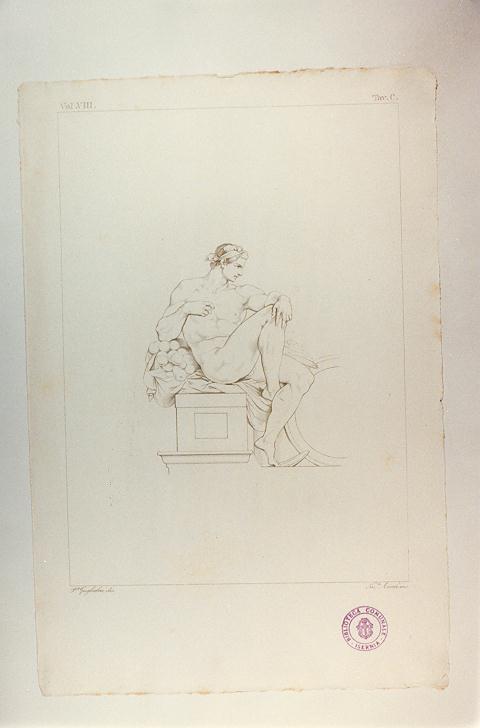 ACCADEMIA (stampa tagliata, serie) di Buonarroti Michelangelo, Aureli Niccolà², Guglielmi Paolo (sec. XIX)