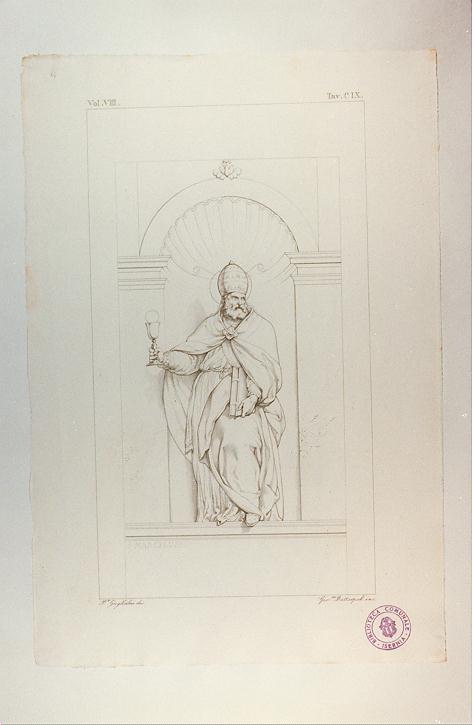 SAN MARCELLO (stampa tagliata, serie) di Buonarroti Michelangelo, Mitterpoch Gioacchino, Guglielmi Paolo (sec. XIX)