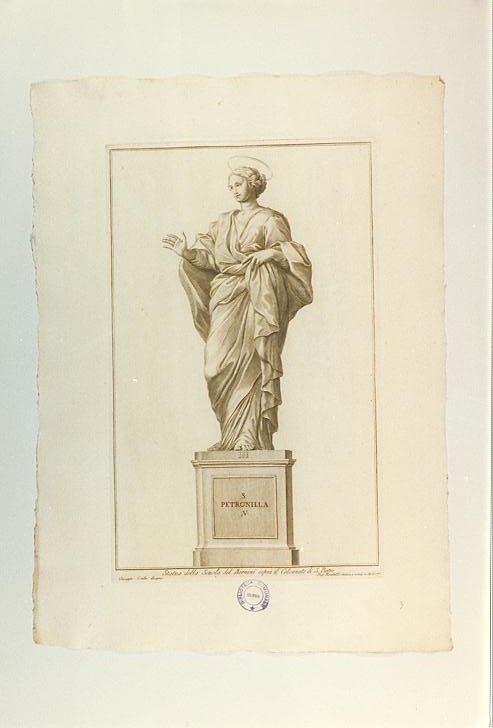 SANTA PETRONILLA (stampa, serie) di Bernini Gian Lorenzo (bottega), Bombelli Pietro Leone, Cades Giuseppe (sec. XVIII)