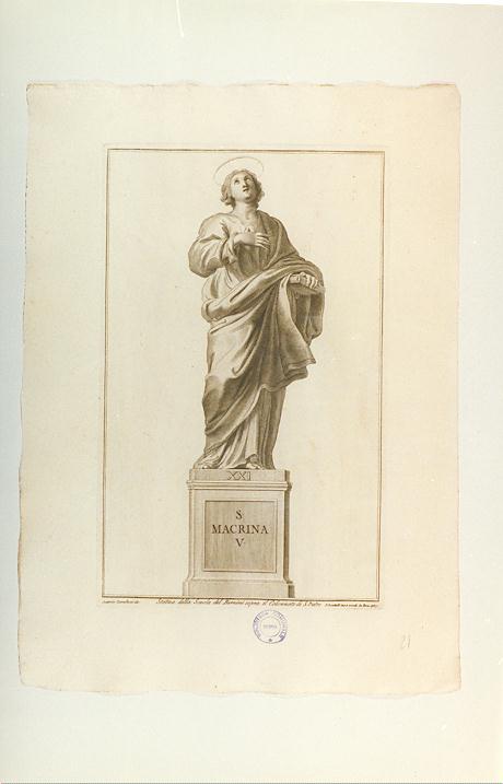 SANTA MACRINA (stampa, serie) di Bernini Gian Lorenzo (bottega), Bombelli Pietro Leone, Cavallucci Antonio (sec. XVIII)