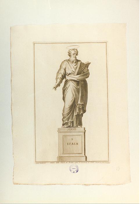 SANT'EFREM (stampa, serie) di Bernini Gian Lorenzo (bottega), Bombelli Pietro Leone, Cavallucci Antonio (sec. XVIII)