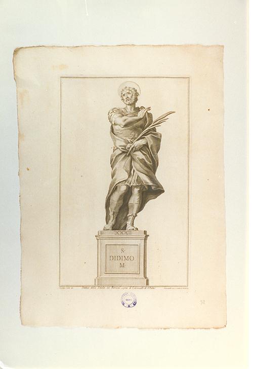 SAN DIDIMO (stampa, serie) di Bernini Gian Lorenzo (bottega), Bombelli Pietro Leone, Cades Giuseppe (sec. XVIII)