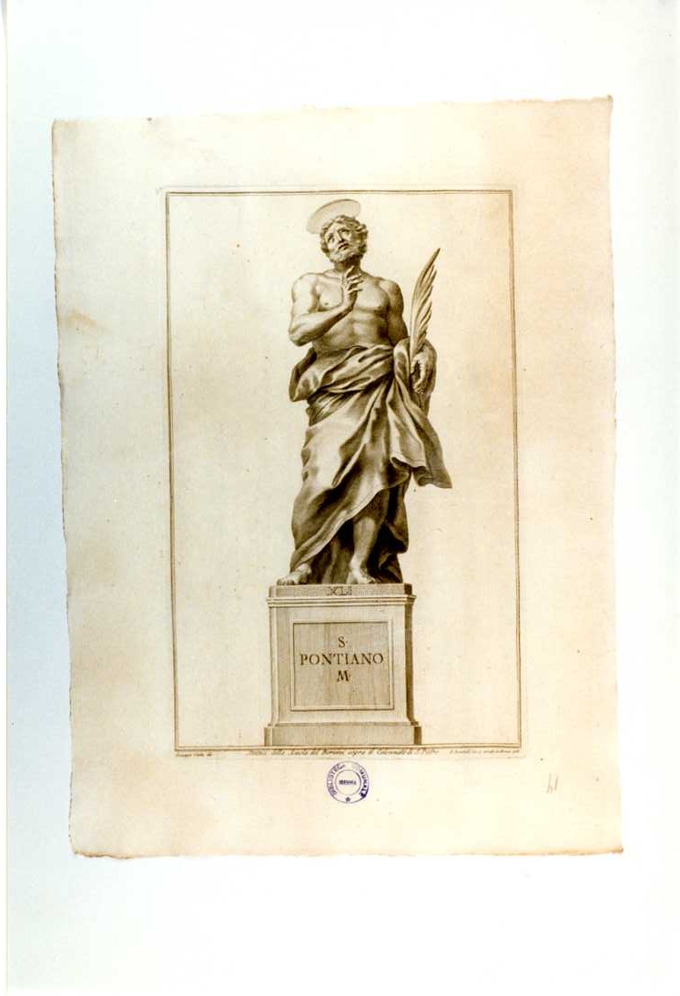 SAN PONZIANO (stampa, serie) di Bernini Gian Lorenzo (bottega), Bombelli Pietro Leone, Cades Giuseppe (sec. XVIII)