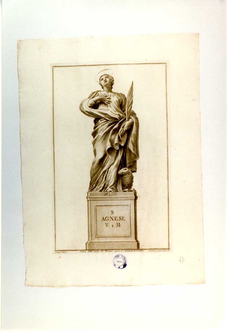 SANTA AGNESE (stampa, serie) di Bernini Gian Lorenzo (bottega), Bombelli Pietro Leone, Cades Giuseppe (sec. XVIII)