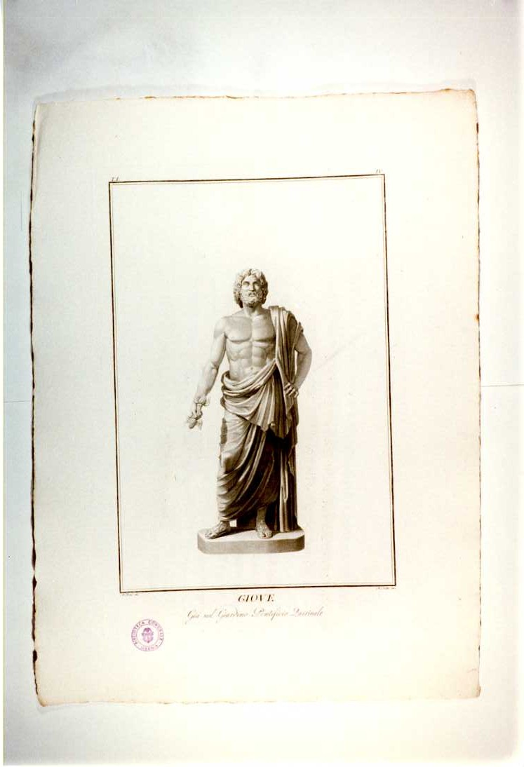 STATUA DI GIOVE (stampa, serie) di Testa Angelo, Pozzi Andrea (sec. XIX)