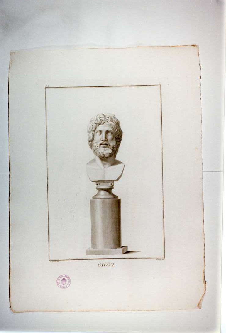 BUSTO DI GIOVE (stampa, serie) di Banzo Antonio, Agricola Luigi (sec. XIX)