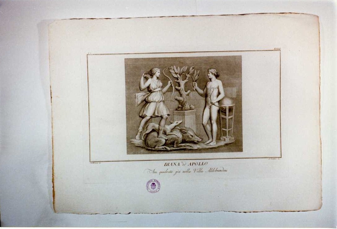 DIANA ED APOLLO (stampa, serie) di Carattoni Girolamo, Miliarini A (sec. XIX)
