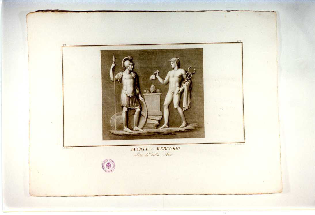 MARTE E MERCURIO (stampa, serie) di Carattoni Girolamo, Miliarini A (sec. XIX)