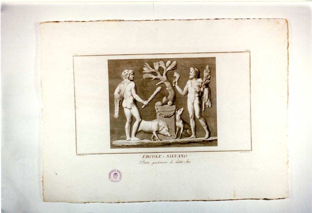 ERCOLE E SILVANO (stampa, serie) di Carattoni Girolamo, Miliarini A (sec. XIX)
