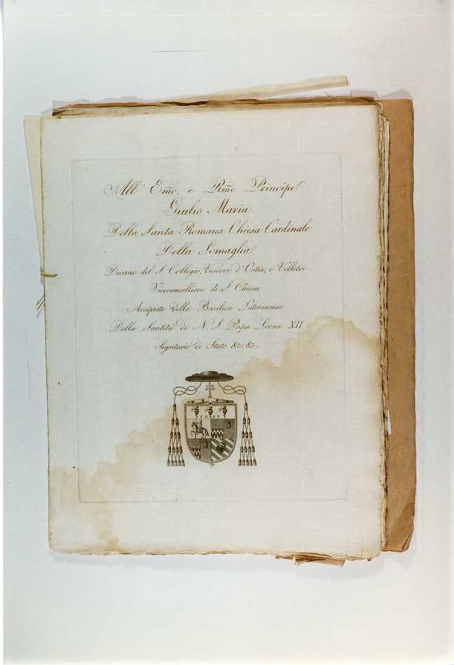 STEMMA CARDINALIZIO (stampa, serie) di Uggeri Angelo (sec. XIX)