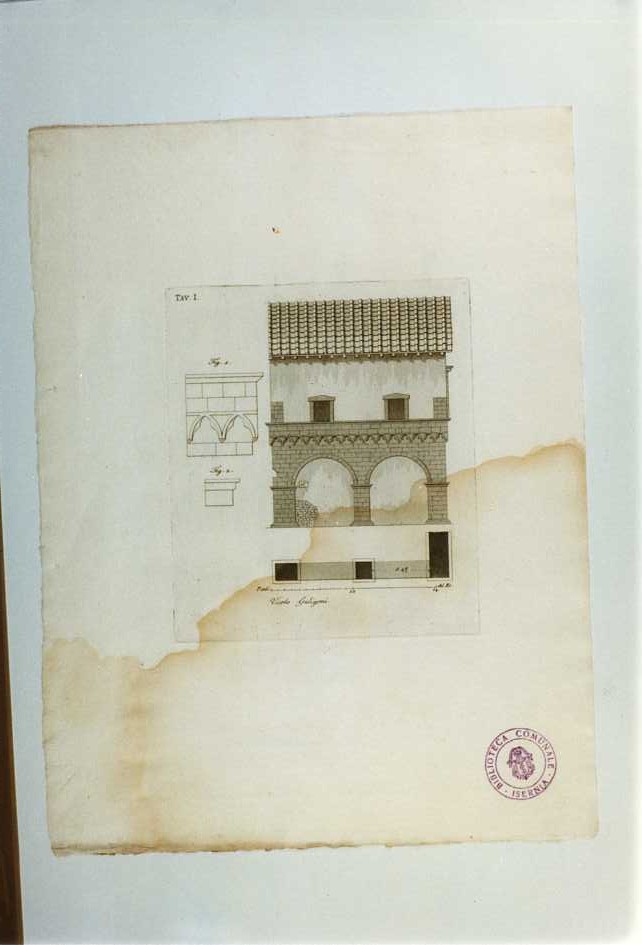 SEZIONE DI EDIFICIO (stampa, serie) di Uggeri Angelo (sec. XIX)