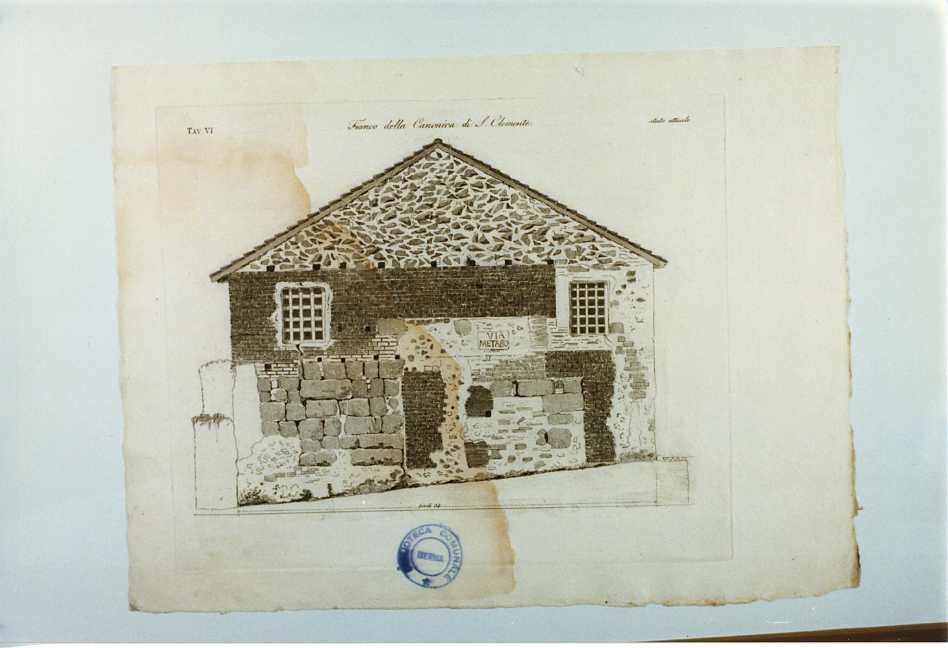 FIANCO DI UN EDIFICIO (stampa, serie) di Uggeri Angelo (sec. XIX)