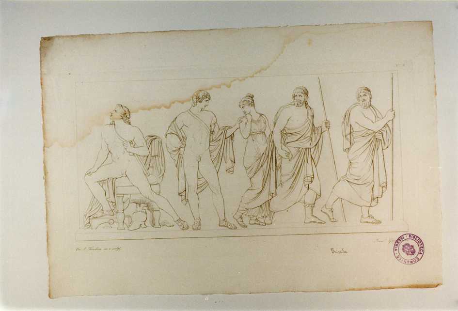 CONSEGNA DI BRISEIDE (stampa, serie) di Thorwaldsen Bertel, Garzoli Francesco, Abate Misserini (sec. XIX)