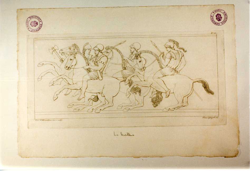 LA CAVALLERIA (stampa, serie) di Thorwaldsen Bertel, Garzoli Francesco, Abate Misserini (sec. XIX)