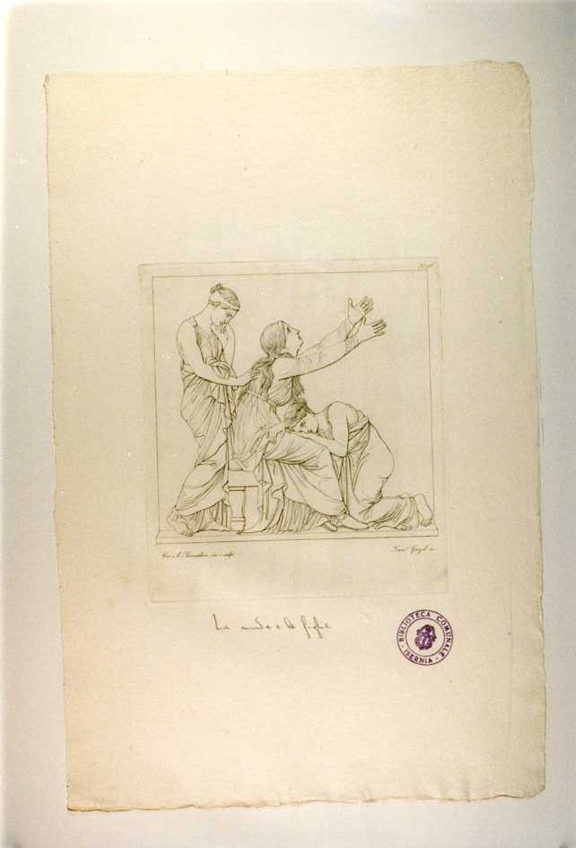 MADRE E FIGLIE (stampa, serie) di Thorwaldsen Bertel, Garzoli Francesco, Abate Misserini (sec. XIX)