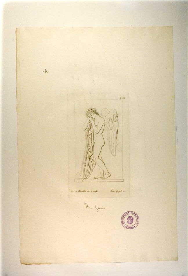 UN GENIO (stampa, serie) di Thorwaldsen Bertel, Garzoli Francesco, Abate Misserini (sec. XIX)