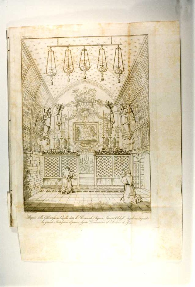 INTERNO DELLA PORZIUNCOLA (stampa, serie) di Mariani Giovanni Battista, Cottafavi Gaetano (sec. XIX)