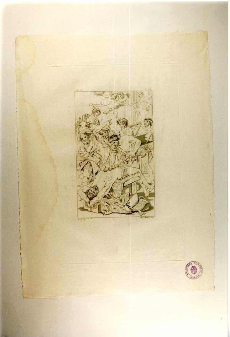 MARTIRIO DI S. ERASMO (stampa, serie) di Poussin Nicolas, Maroni Salvatore, Capparoni Giuseppe (sec. XIX)