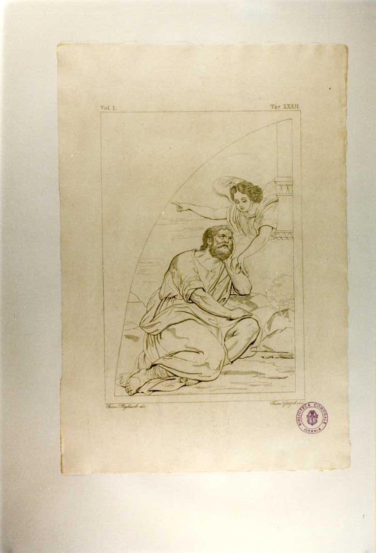 PROFETA ELIA (stampa smarginata, serie) di Lamberti Bonaventura, Garzoli Francesco, Pagliuolo Francesco (sec. XIX)