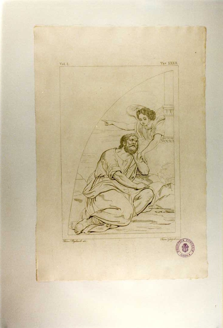 PROFETA ELIA (stampa smarginata, serie) di Lamberti Bonaventura, Garzoli Francesco, Pagliuolo Francesco (sec. XIX)