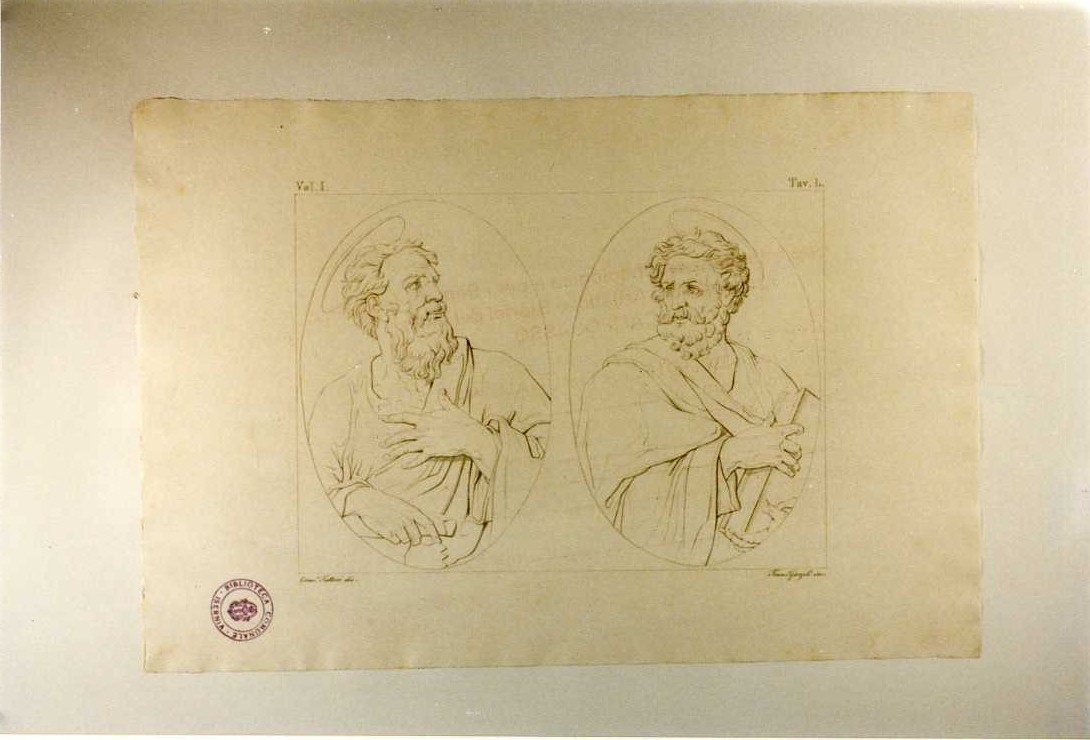 SANTI SIMEONE E GIUDA (stampa smarginata, serie) di Camuccini Vincenzo, Garzoli Francesco, Fattori Crescenzo (sec. XIX)