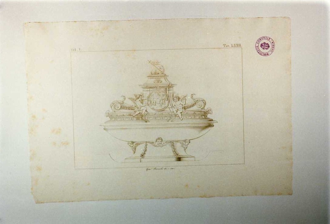 BATTISTERO (stampa smarginata, serie) di Fontana Carlo, Bianchi Giuseppe (sec. XIX)