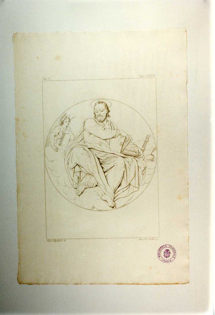 SAN MATTEO (stampa smarginata, serie) di De Vecchi Giovanni, Del Vecchio Beniamino, Pagliuolo Francesco (sec. XIX)