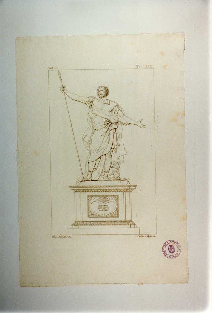 SAN LONGINO (stampa smarginata, serie) di Bernini Gian Lorenzo, Russo Andrea, Valentini Pietro (sec. XIX)