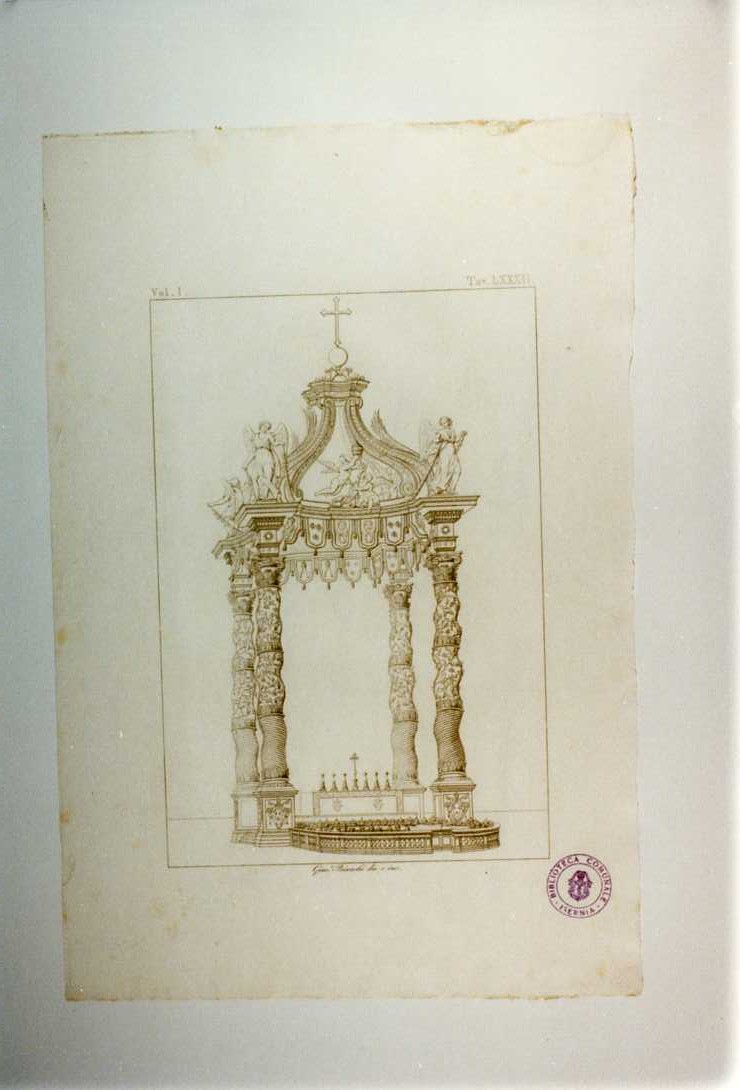 CIBORIO (stampa smarginata, serie) di Bernini Gian Lorenzo, Bianchi Giuseppe (sec. XIX)