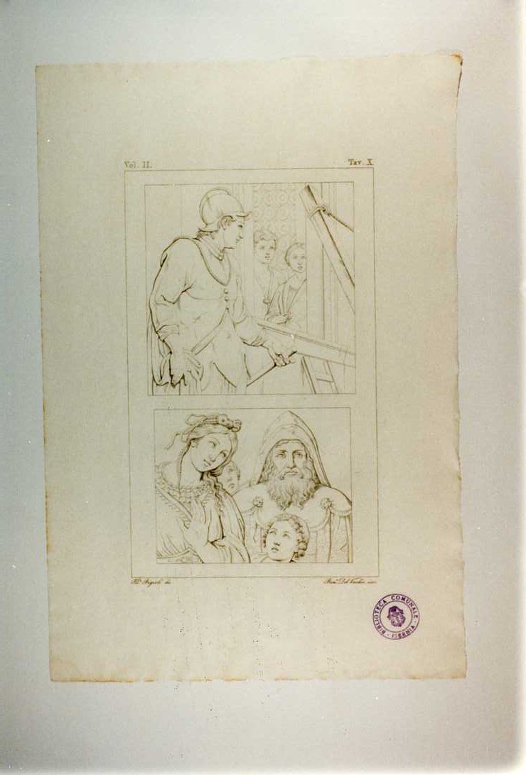 AFFRESCHI (stampa tagliata, serie) di Del Vecchio Beniamino, Bigioli Filippo (sec. XIX)