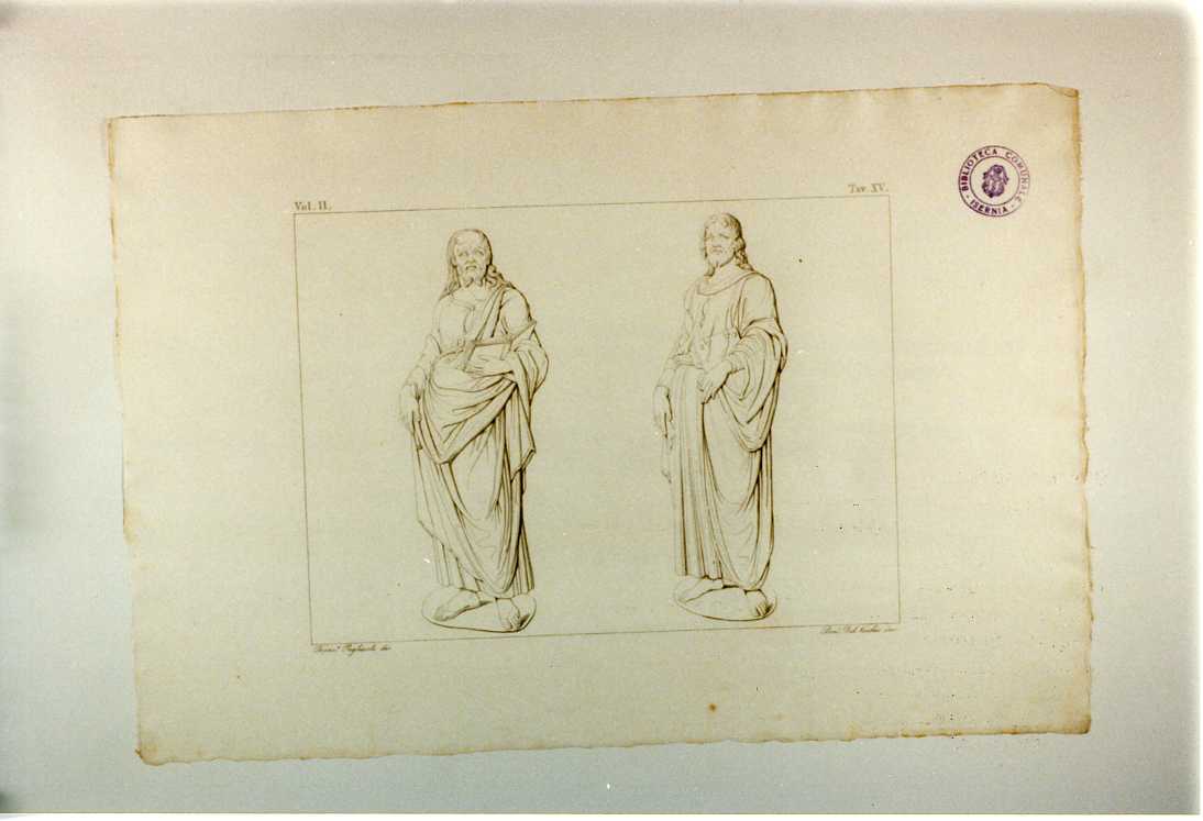 APOSTOLI MATTEO E MATTIA (STATUE) (stampa tagliata, serie) di Del Vecchio Beniamino, Pagliuolo Francesco (sec. XIX)