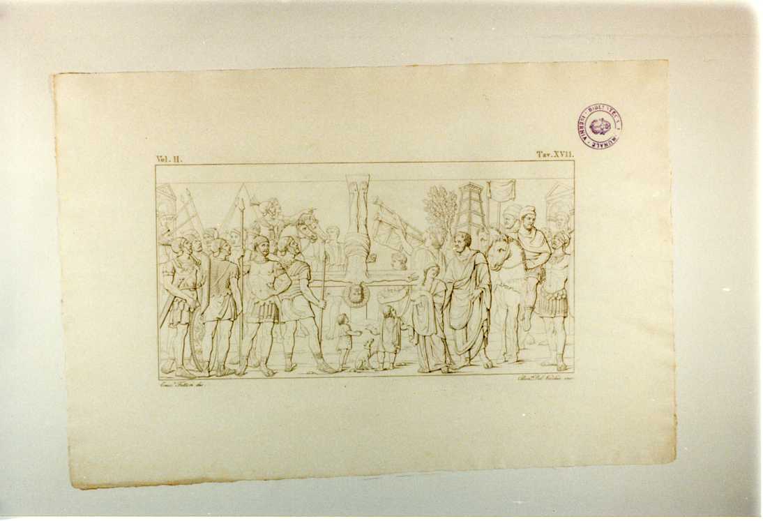 CROCIFISSIONE DI SAN PIETRO (stampa tagliata, serie) di Del Vecchio Beniamino, Fattori Crescenzo (sec. XIX)