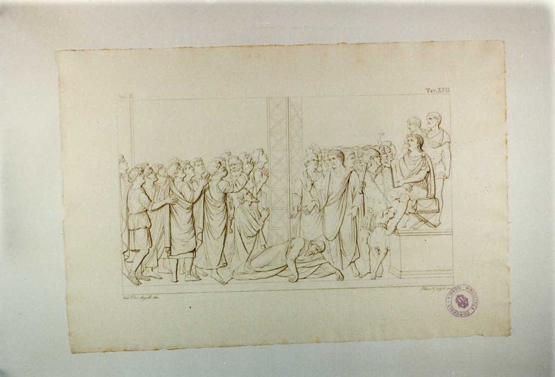 CADUTA DI SIMON MAGO (stampa tagliata, serie) di Garzoli Francesco, De Angelis Vincenzo (sec. XIX)