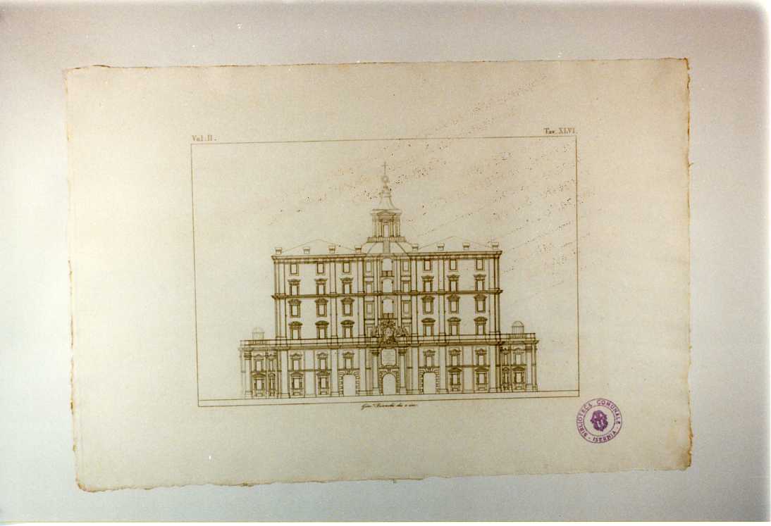 PROSPETTO DELLA SAGRESTIA DI S. PIETRO (stampa smarginata, serie) di Bianchi Giuseppe (sec. XIX)