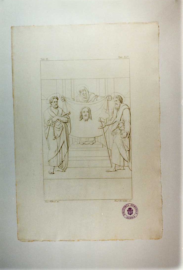 VERONICA (stampa tagliata, serie) di Ugo da Carpi, Del Vecchio Beniamino, Fattori Crescenzo (sec. XIX)