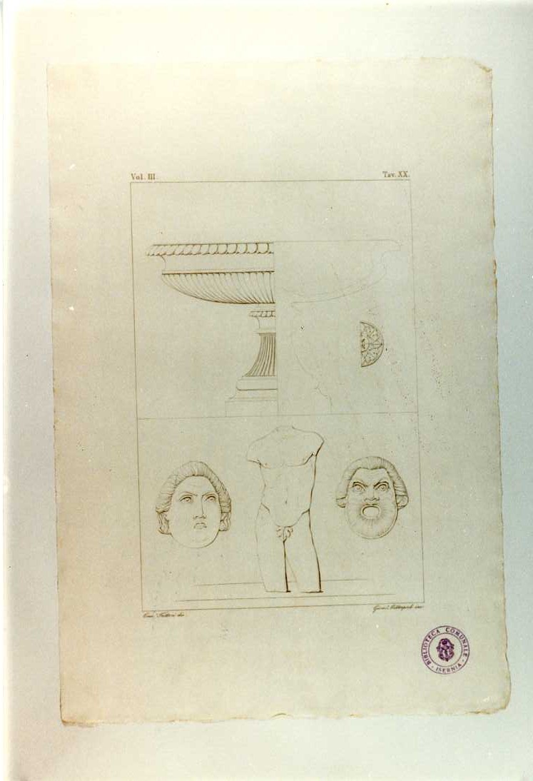 DECORAZIONI DI CARATTERE CLASSICO (stampa smarginata, serie) di Mitterpoch Gioacchino, Fattori Crescenzo (sec. XIX)