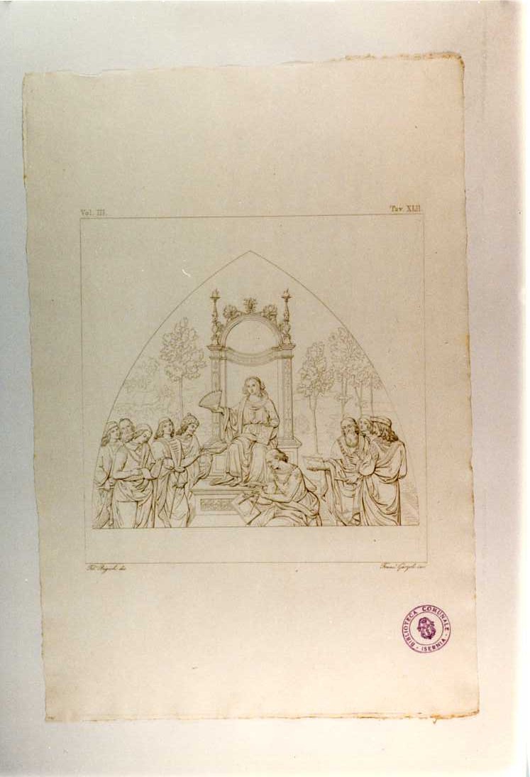 LA GEOMETRIA (stampa smarginata, serie) di Di Betto Bernardino detto Pinturicchio, Garzoli Francesco, Bigioli Filippo (sec. XIX)