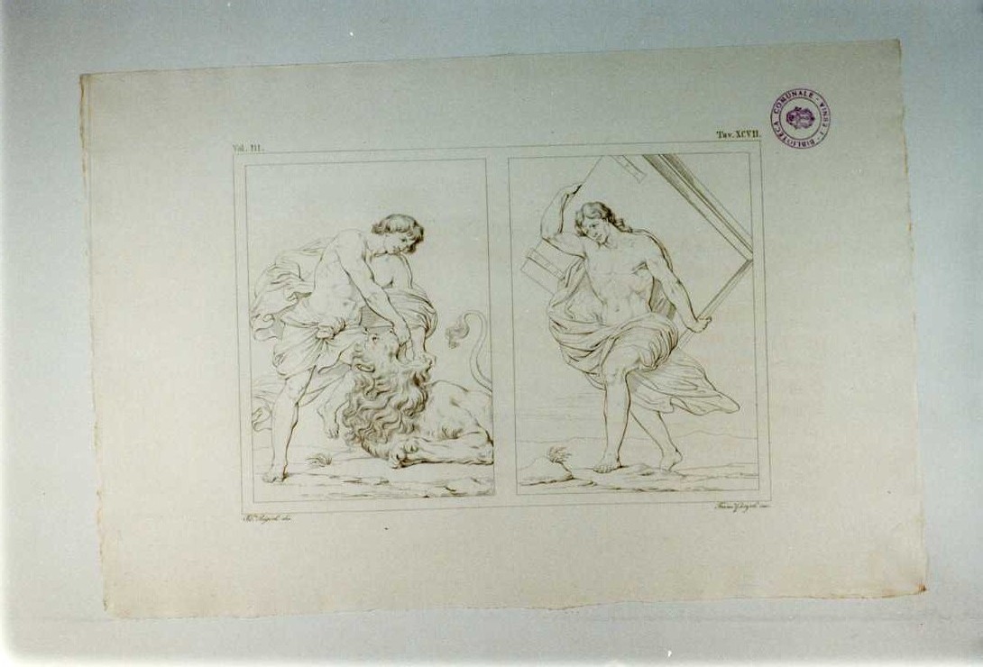 FATICHE DI ERCOLE (stampa smarginata, serie) di Reni Guido, Garzoli Francesco, Bigioli Filippo (sec. XIX)