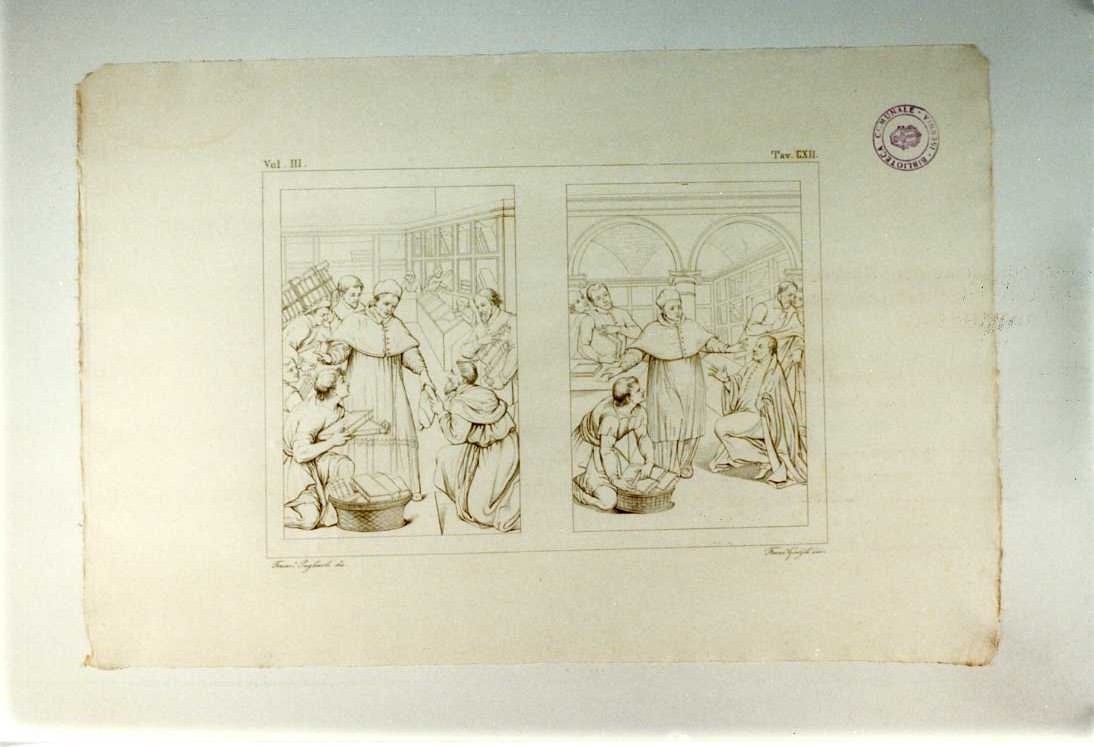 SISTO IV E NICCOLO' V (stampa smarginata, serie) di Garzoli Francesco, Pagliuolo Francesco (sec. XIX)