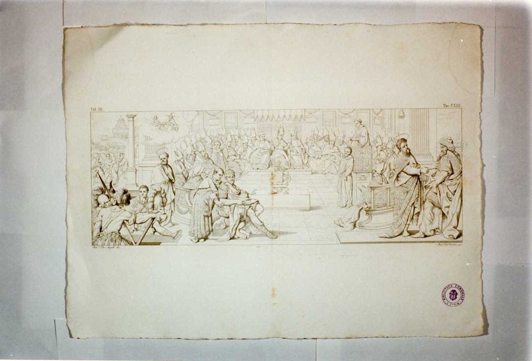 CONCILIO DI NICEA (stampa smarginata, serie) di Del Vecchio Beniamino, De Angelis Vincenzo (sec. XIX)
