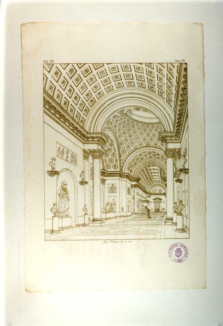 VEDUTA DEL BRACCIO NUOVO (stampa smarginata, serie) di Fontana Giacomo (sec. XIX)