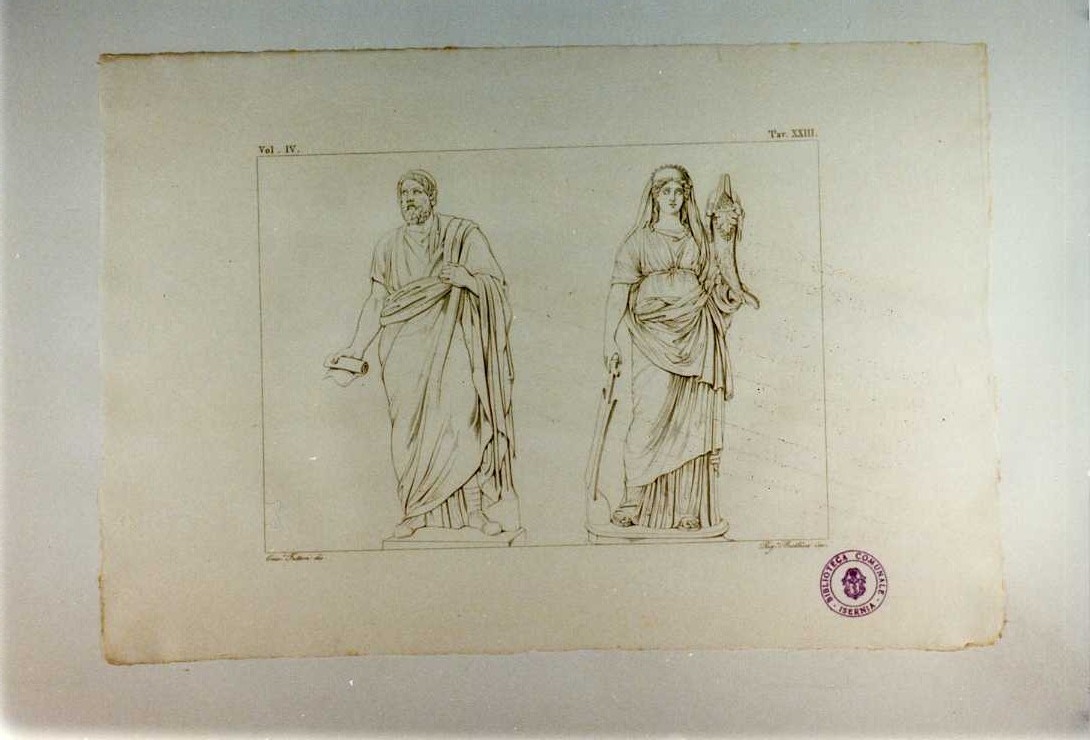 OMERO; FORTUNA (stampa smarginata, serie) di Bullica Reginaldo, Fattori Crescenzo (sec. XIX)